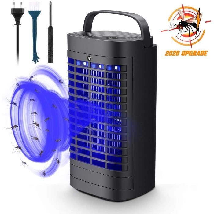 BRIMETI Lampe Anti Moustique UV 3 En 1 Intérieur Extérieur – Piège Insectes Rechargeable USB