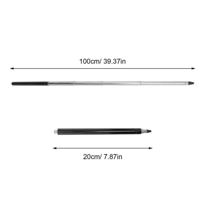 2 Baguettes Télescopiques Pour Professeur - Pointeur Extensible 1m (noir Et Rouge)