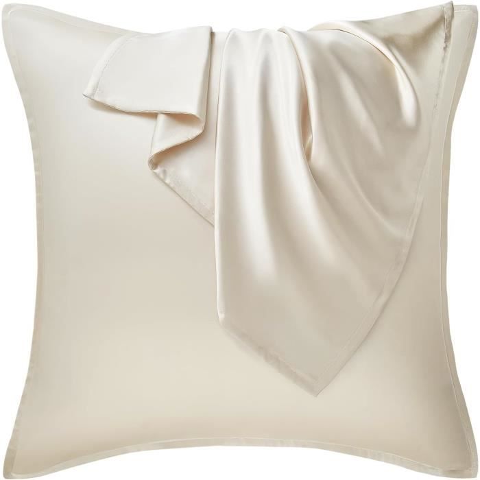 Lot 2 Taies D'Oreiller Satin 40x60cm - Douces Comme La Soie, Anti-Chute Cheveux