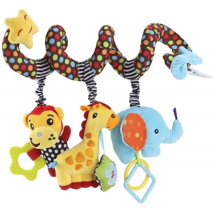 Jouets en peluche en spirale d'activité de berceau de landau de bébé, jouet  de hochet suspendu et jouet sensoriel pour chenille - Cdiscount  Puériculture & Eveil bébé