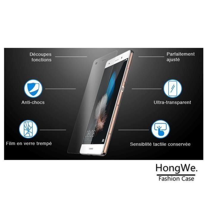 Kit Protection Complet Huawei P8 Lite 2016 : Coque TPU + Film Verre Trempé