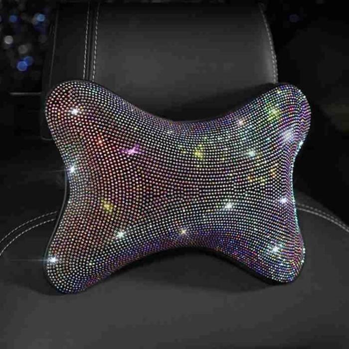 Housse De Rétroviseur Bling-Bling Avec Strass - Tissu Doux - Ajustement Universel Pour Voiture - Bleu