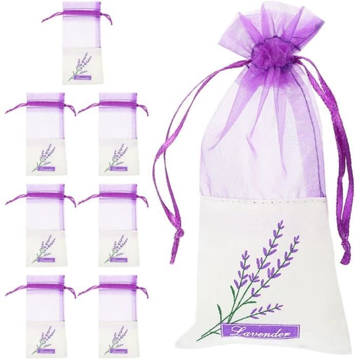 8 Pièces Sachet Vide Lavande Sachet pour Lavande Bourgeons Rose Organza