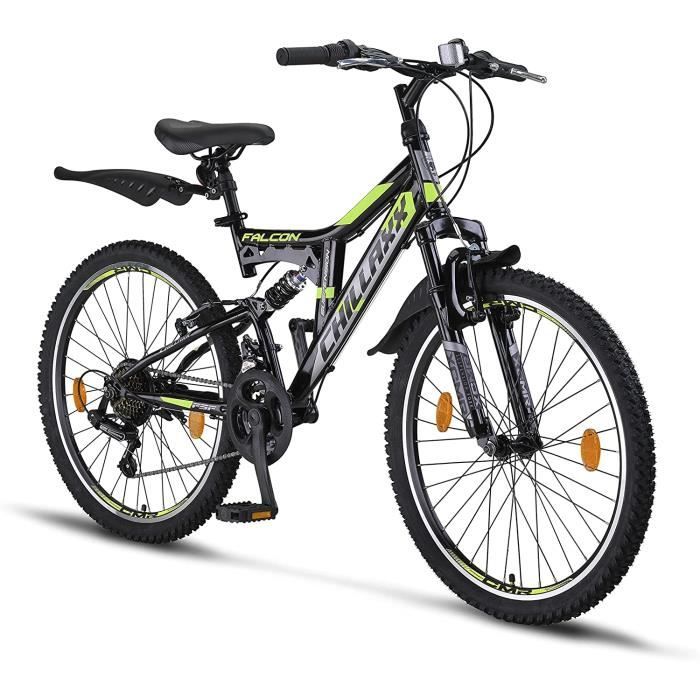 Cyclux Garçons Vélo VTT 24 Pouces 21 Vitesses Shimano Vert