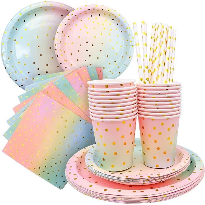 Wiseware Lot De 100 Assiettes En Papier Jetables Rondes 23 Cm