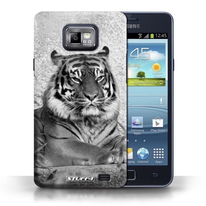 Coque Samsung Galaxy S2/SII / Tigre Design / Animaux de zoo ...