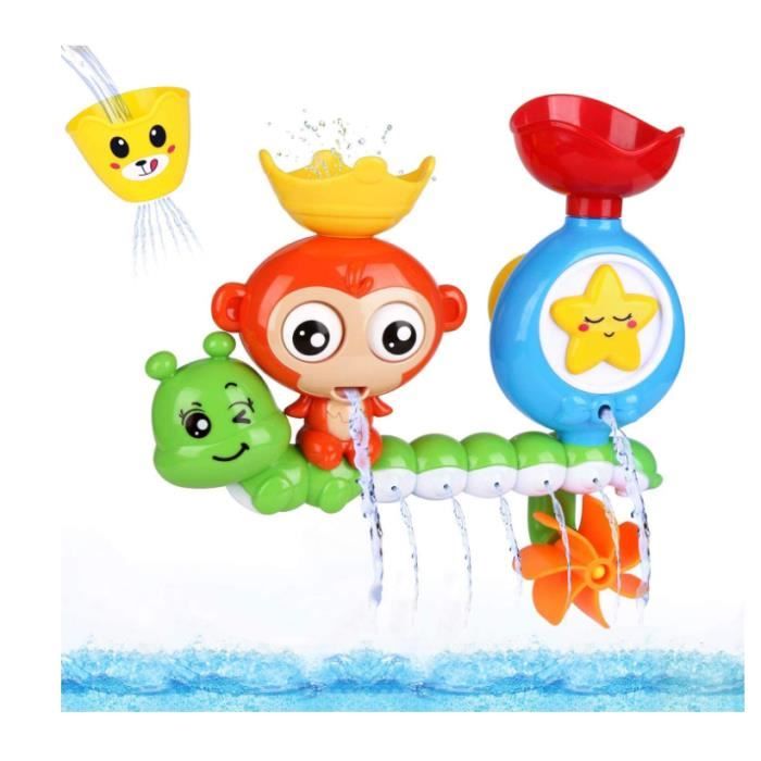 Jouet Bain,Jouet de Bain Bebe Cascade Interactif, Jouets pour Le Bain bébé  pour Baignoire Jeu de Piscine Jouets d'eau de Singe