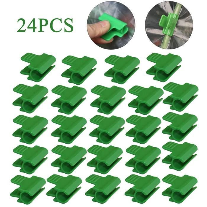 Lot De 20 Colliers De Serrage Pour Serre – Fixation 16 Mm Vert, Idéal Tuteurs & Film Serre Jardin
