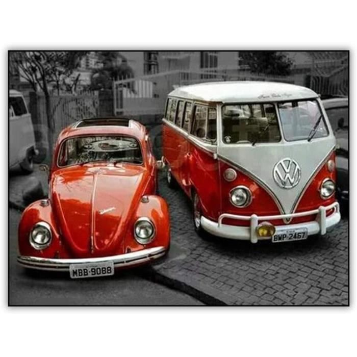 Kit Peinture Diamant 5D Voiture De Course 30x40 Cm – Diamants Ronds/carrés, Toile Collante, Outils Inclus, Décoration Murale DIY