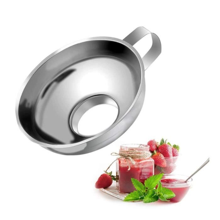 4 Entonnoirs En Inox IYinJuan Avec Pince - Pour Confiture, Huile, Liquides - Tailles Variables - Lave-vaisselle Safe
