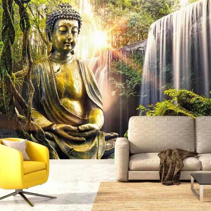 Papier Peint - Thailand Buddha 140x140cm rond - Intissé main image 1