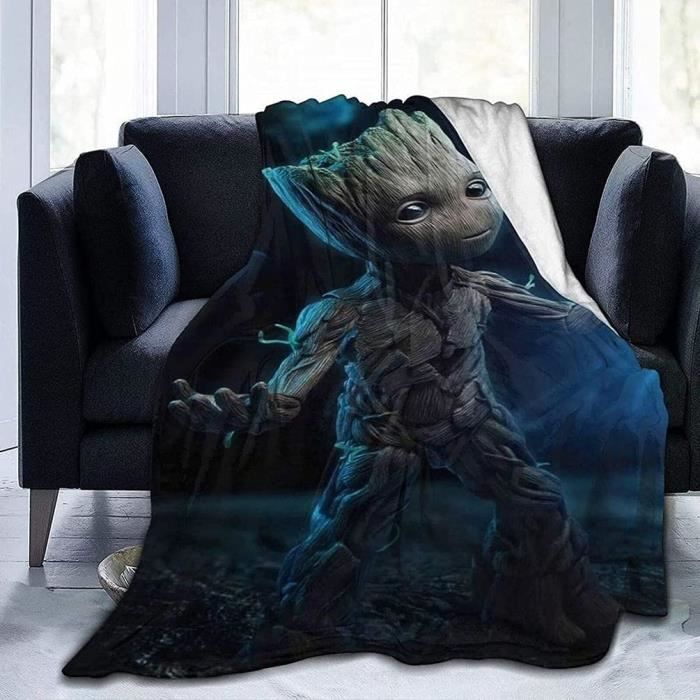 Plaid Couverture Polaire Groot - Impression 3D - Douce et Confortable - 60x120cm