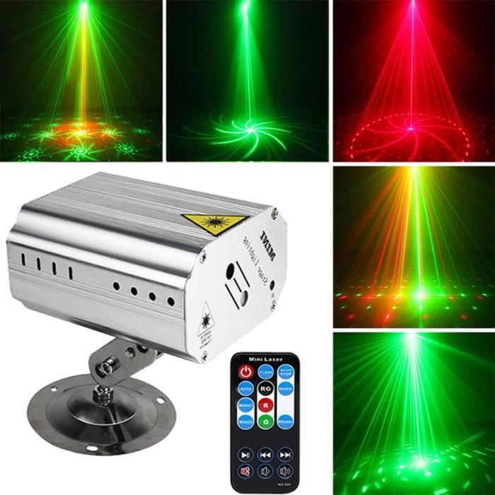 Commande vocale Musique Musique Rythme Lumière Flash LED Projecteur laser Scène avec effet d'éclairage de scène pour DJ Disco Club