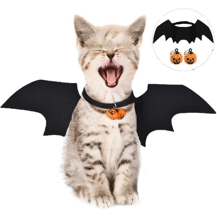 Lizhige Costume De Chauve-Souris, Costume Pour Chat,Collier Pour Chat,Costumes  Halloween Chien Chat Vêtements Cosplay Bat,Chat[47] - Cdiscount