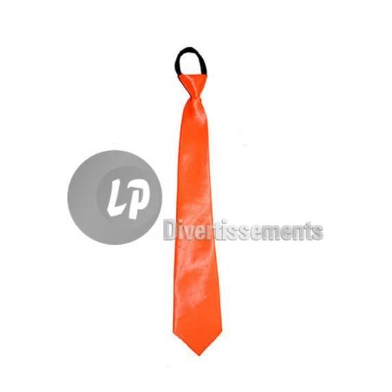Cravate néon fluo orange