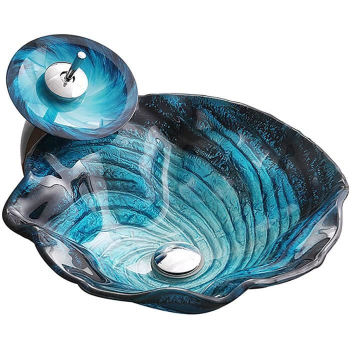 Lavabo Vasque En Verre Trempé 40x40 Cm - Occasion En Bon état, Transparent, Fabriqué En France