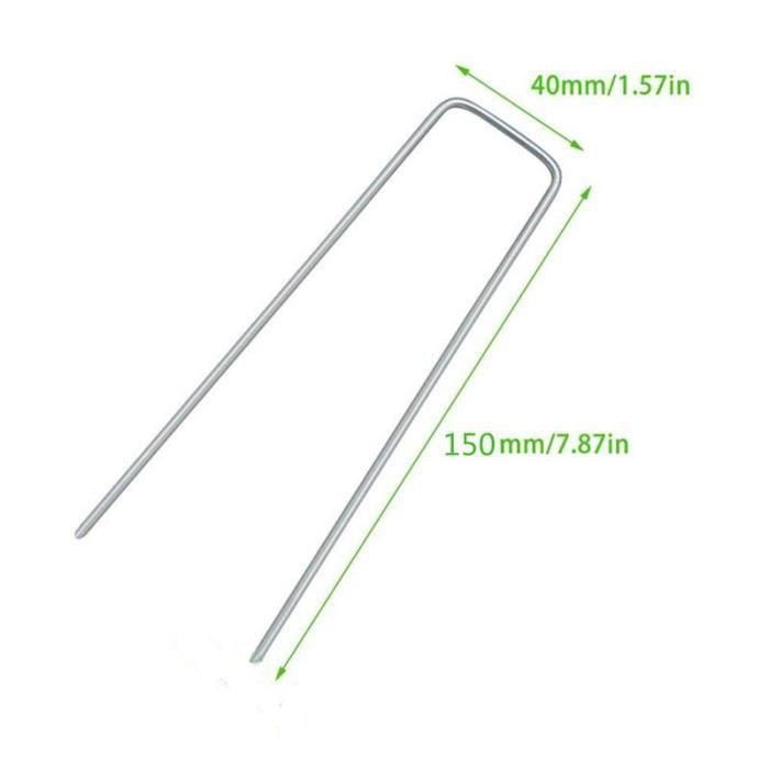 250 Piquets De Fixation En U - 15 Cm - Relaxdays - Neufs