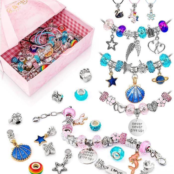 Bijoux Enfants Fille, Kit Bracelet Fille, Cadeau Fille 5-12 Ans, Idee Cadeau  Ado Fille, Jouet Fille Breloques Creation Bijoux, Idee Cadeau Ado Fille,  Cadeau Noël Fille, Cadeau Anniversaire