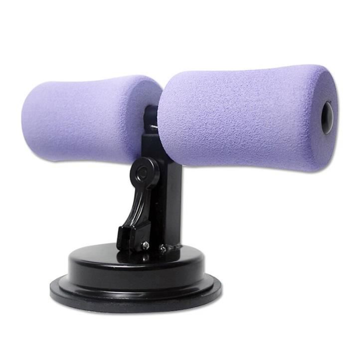 Appareil Abdominaux Portable Avec 3 Ventouses - Hauteur Réglable, Bande Résistance, Charge 130 Kg - Rose