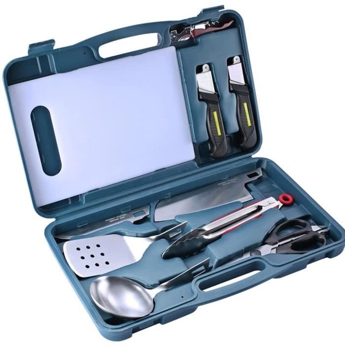 Ensemble de 4 ustensiles de cuisine portables en acier inoxydable pour camping, pique-nique, extérieur, casseroles, poêles, assiettes, vaisselle | Leroy Merlin Ensemble de 4 ustensiles de cuisine portables en acier inoxydable pour camping, pique-nique, extérieur, casseroles, poêles, assiettes, vaisselle | Leroy Merlin