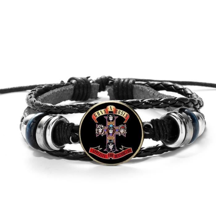Style 3 Bracelet Punk Rock Guns N Roses avec Logo imprim bijou