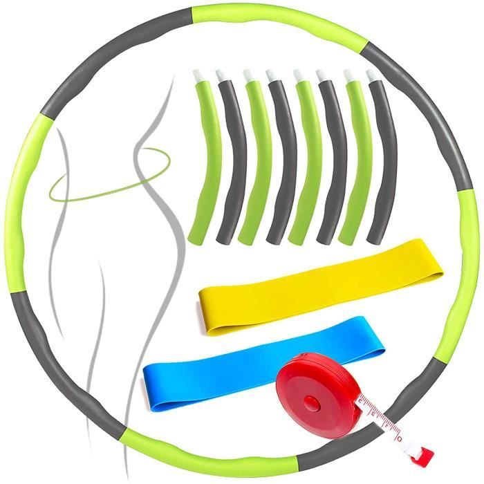 Hula Hoop Massage 64cm Cerceau Hula Hoop Fentar Enfants - 6 Nœuds Amovibles - Diamètre 64cm - Design Massage Cerceau Fitness Enfant