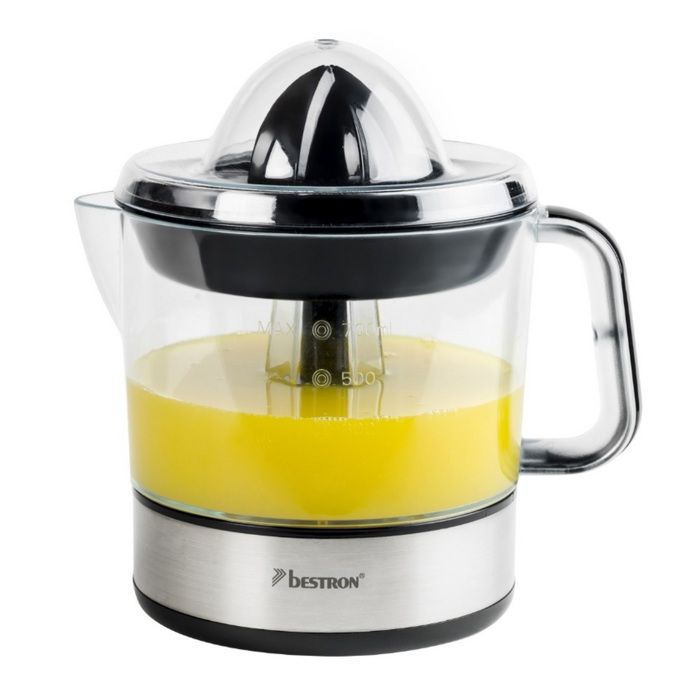 Bestron Presse oranges et agrumes électrique Inclut 2 cônes de pressage et un couvercle pour préserver 'arôme Moteur à deux sens de rotation gauchedroite Capacité : 0.7 Litre Couleur: - vue 2