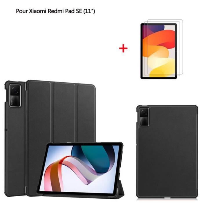 Tablette Coque Pour Xiaomi Redmi Pad SE 11.0 Noir Housse PU Cuir