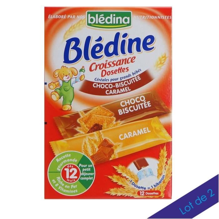 Bledina Bledine Croissance Dosettes Choco Biscuite Et Caramel 12x G Des 12 Mois Lot De 2 Achat Vente Cereales Bebe Bledina Bledine Croissance Dosettes Choco Biscuite Et