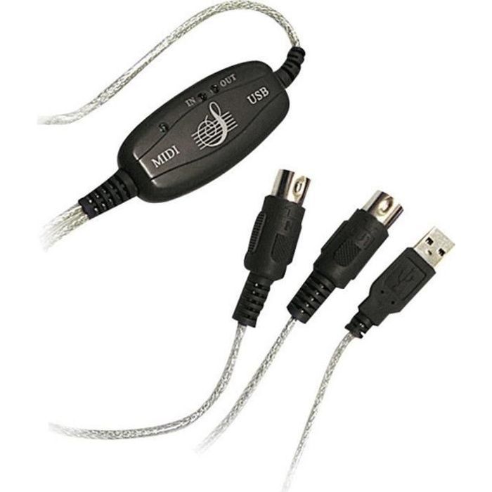 USB C Midi Câble 1M Noir, Type C vers USB B Midi Interface Câble