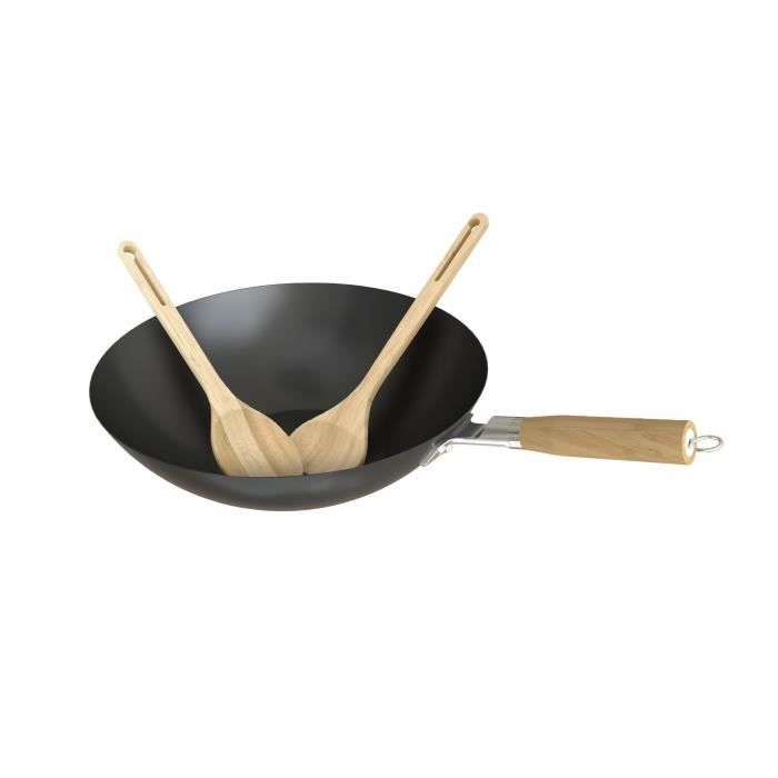 Wok Campingaz Culinary Modular Acier carbone antiadhérent 30cm Gaz