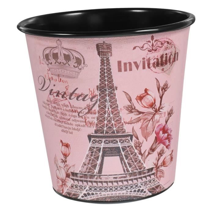 Mini Poubelle De Table - Corbeille à Papier Rétro - Pour Bureau, Chambre, Salle De Bain - Design Compact Et élégant