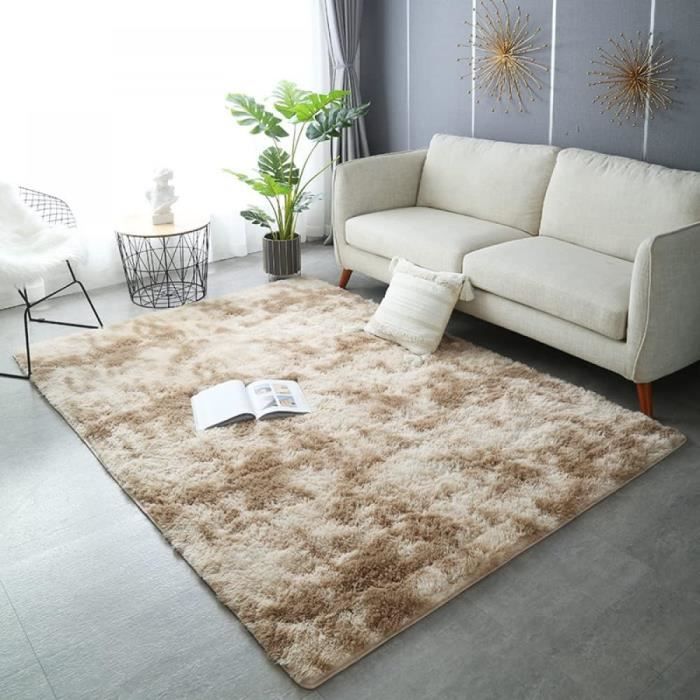 AMZBAI Tapis Shaggy 40x80cm Poils Longs Moelleux Cozy Sensation Faux Peau De Mouton Tapis Antidérapant ​Intérieur Moelleux épais Pour Couloir Chambre
