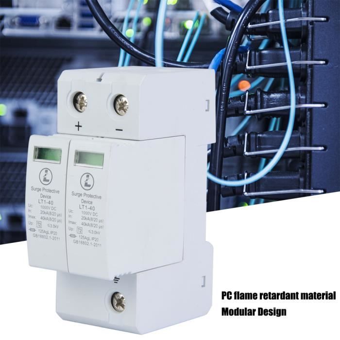 Suppresseur Ethernet Parafoudre Réseau - Protection Surtensions 5KA/2.5KA Installation Facile