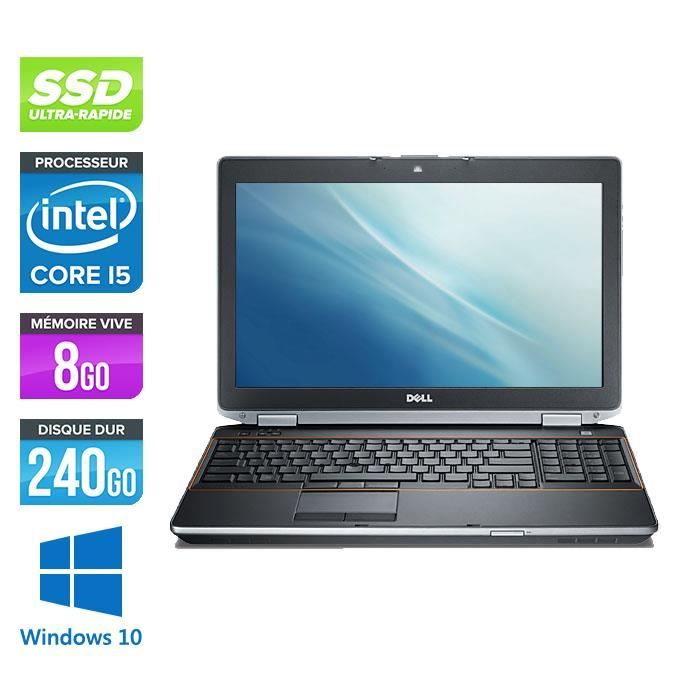 Pc portable Dell E6520 -Core i5- 8Go- 240Go SSD- Windows 10 - Dell