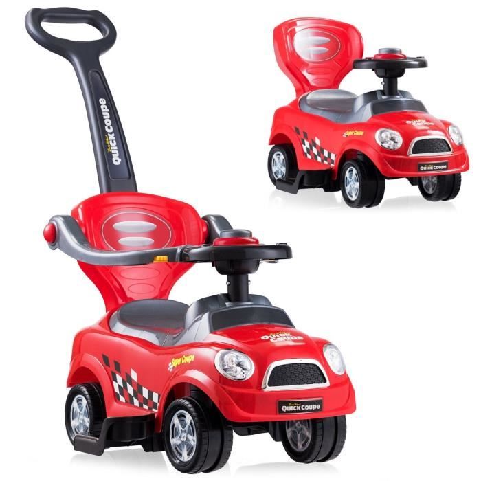 Porteur Enfant 3-en-1 SOARS - Voiture évolutive 1-3 Ans, Avec Volant, Klaxon, Musique, Charge 25 Kg, Rose - Cadeau Fille & Garçon