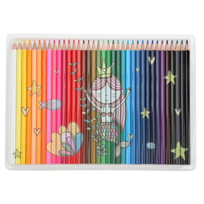 Drfeify crayons à dessin Ensemble de crayons de couleur grasse 36