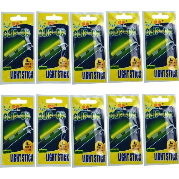 Lot De 50 Bâtons Lumineux Fluorescents Pour La Pêche De Nuit 3.5mm