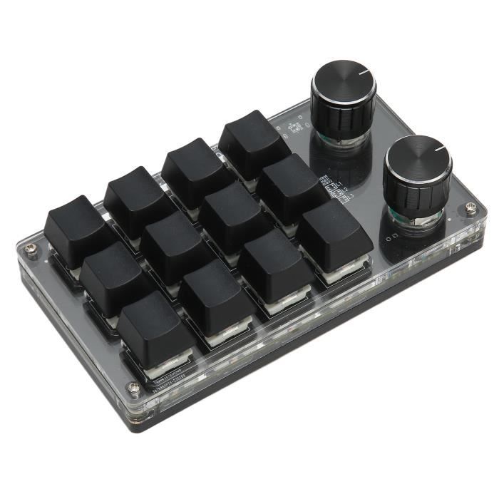 Mini clavier - FDIT - Mécanique - Programmable - USB - RVB bleu ...