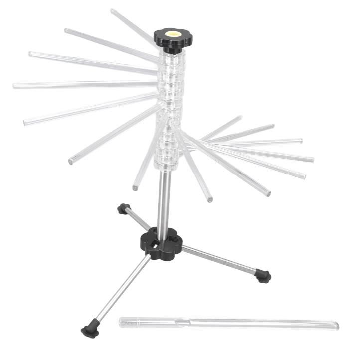 Séchoir à Pâtes Pliable DEWIN - 10 Bras - Jaune - Pour Nouilles Maison - Design Antidérapant