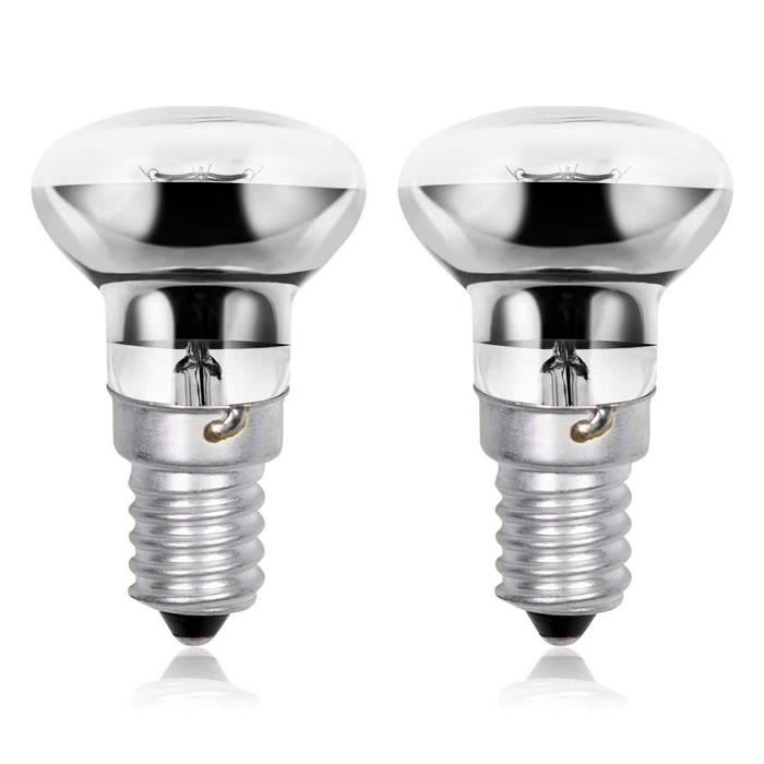 Ampoule de lampe à lave - Lot de 2 ampoules R39 40 W E14 - Blanc chaud - Angle de lumière de 360 degrés - 240 V - FISURA