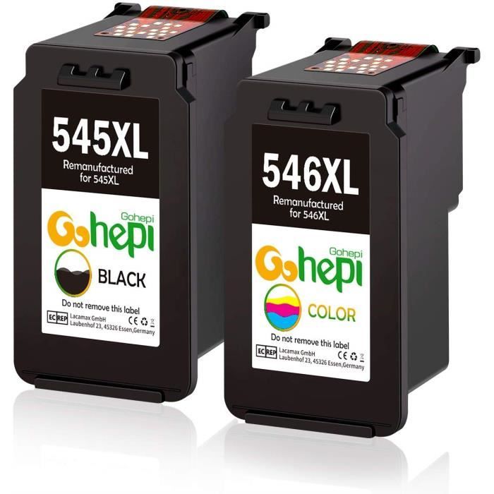 COMPATIBLE CARTOUCHES PG-545XL CL-546XL Noir et couleur pour