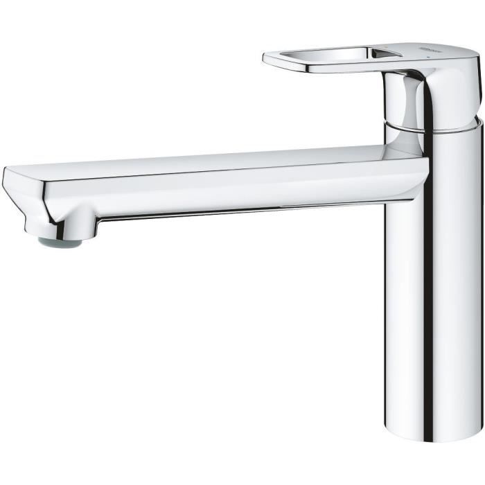 Mitigeur évier monocommande BauLoop 31706000 - GROHE - Bec tube pivotant médium - Rotation 140° - Ch