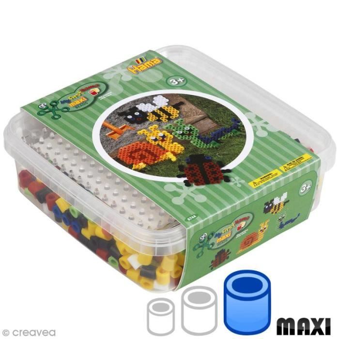 Perles à repasser - HAMA - Maxi Boite GM Cœur et Etoile - Multicolore