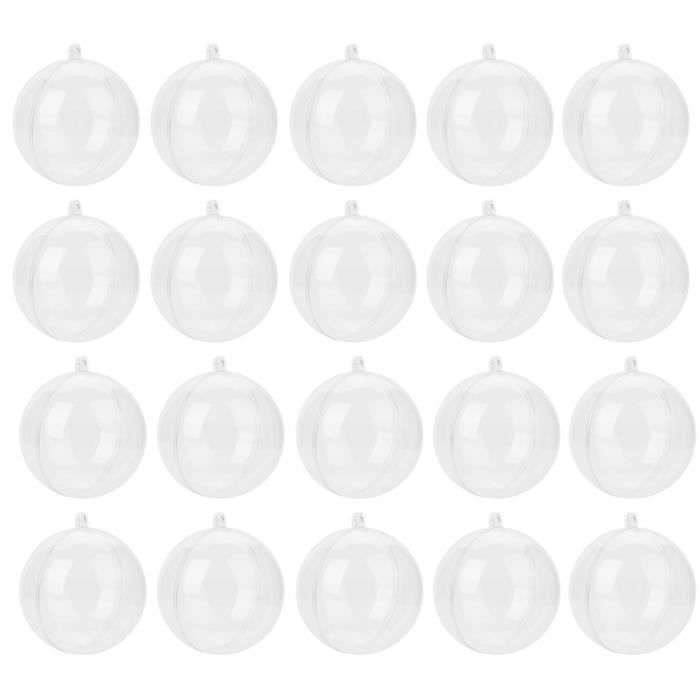 Lot De 10 Boules à Neige En Plastique Transparent 150 Ml - Avec Bouchon Vissable - Pour Bricolage, Décoration - 12