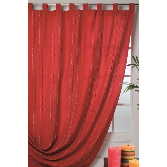 Tapis Rouge Dakar Prix Salon Dakar Rideau Coton Lin Rouge 140x260cm Achat Vente Rideau