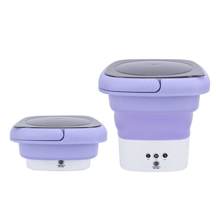 Mini Lave-linge Turbo USB : Portable & Multifonction Pour Voyage, Camping, Sous-vêtements (Violet)