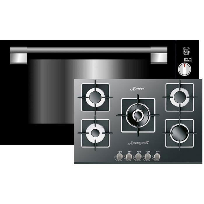 Kaiser EG 9371 Four à gaz encastrable 90cm + KCG 8382 Plaque de cuisson