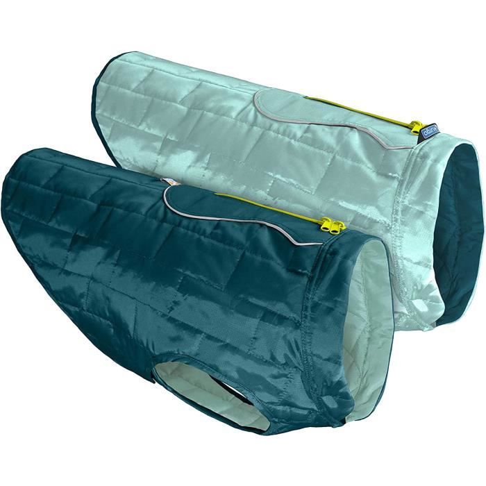Comparer les prix de Kurgo Manteau Loft pour Chien Veste d'hiver réversible Vêtements imperméables Harnais réfléchissant léger,Bleu M
