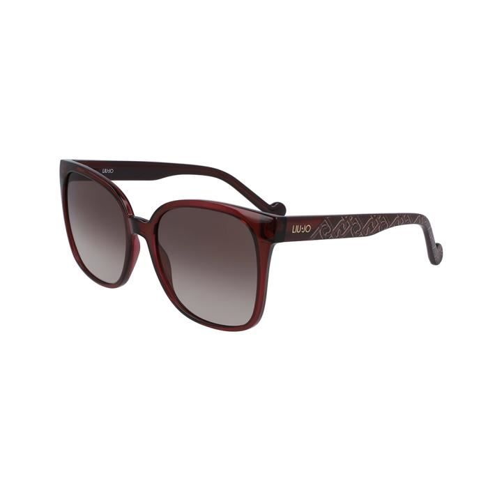 Liu Jo lunettes de soleil LJ730S 42949603 Marron Bordeaux 56 mm Achat Vente lunettes de soleil Femme Cdiscount